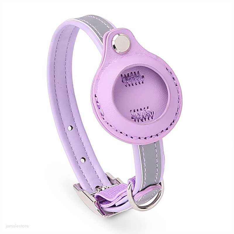 Reflective Cat Dog Collar With Safety Buckle and Waterproof Air Tag Holder Cat Collar Compatible With Apple Air Tag